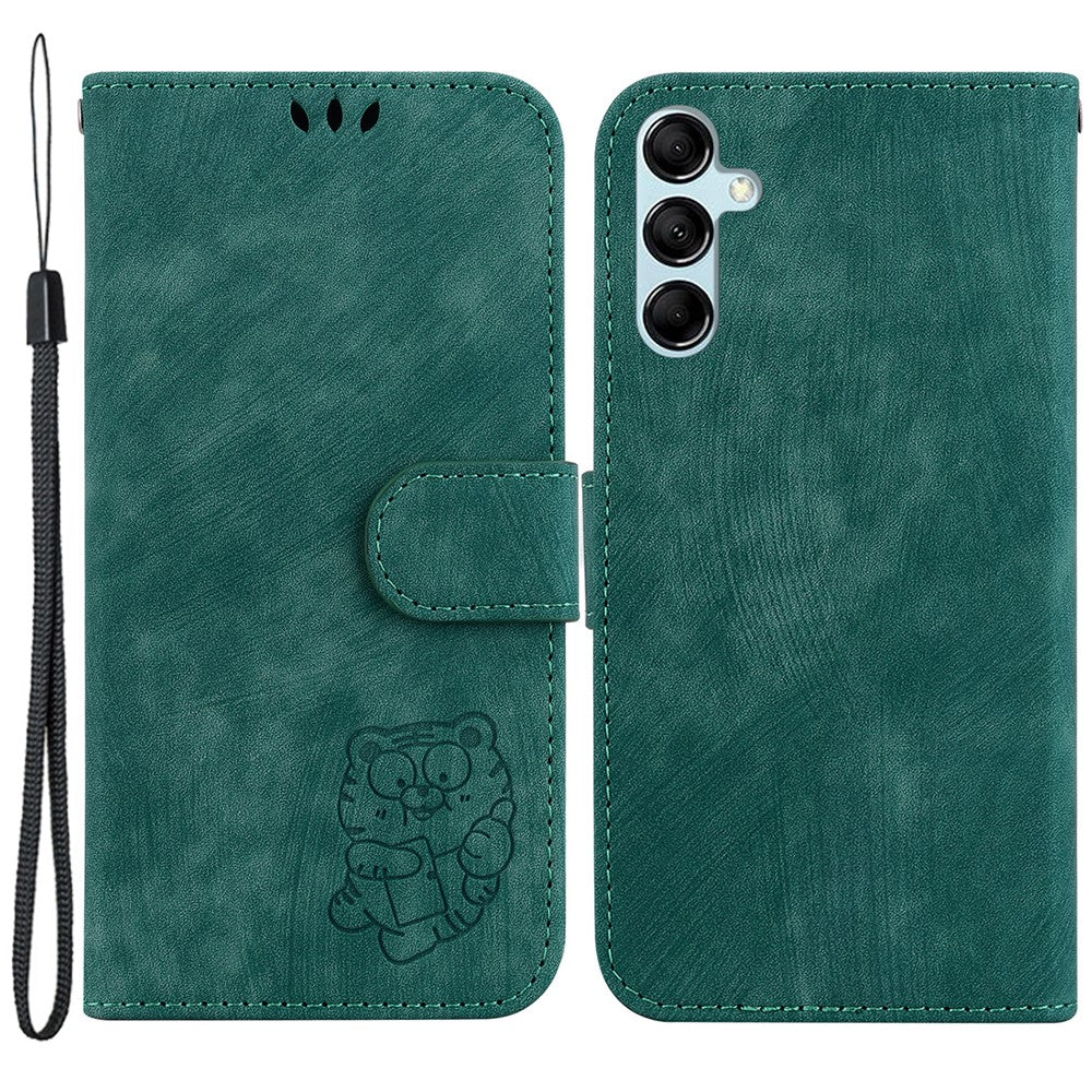 For Samsung Galaxy M34 5G / F34 5G Wallet Stand Leather Case Cute Tiger Imprint Phone Cover