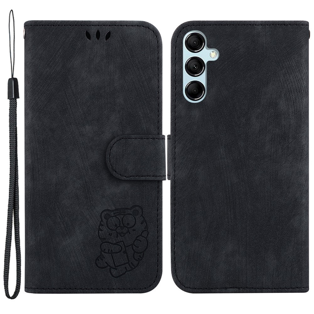 For Samsung Galaxy M34 5G / F34 5G Wallet Stand Leather Case Cute Tiger Imprint Phone Cover