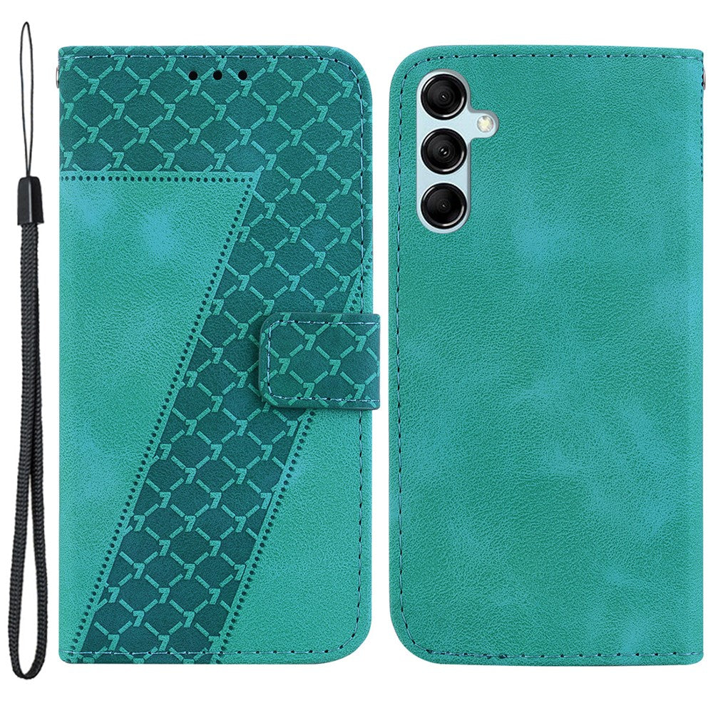 For Samsung Galaxy M34 5G / F34 5G Phone Leather Case 7-Shape Imprinted Wallet Stand Cover