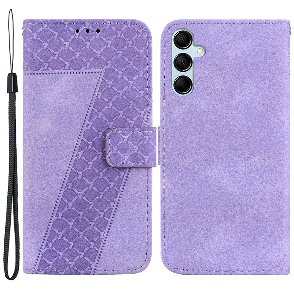 For Samsung Galaxy M34 5G / F34 5G Phone Leather Case 7-Shape Imprinted Wallet Stand Cover