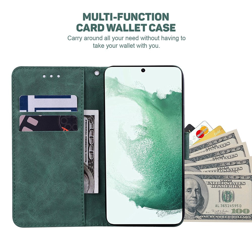 Phone Cover for Samsung Galaxy M34 5G / F34 5G , Wallet Stand PU Leather Geometry Imprinted Case