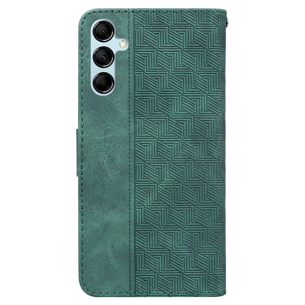 Phone Cover for Samsung Galaxy M34 5G / F34 5G , Wallet Stand PU Leather Geometry Imprinted Case