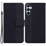 Phone Cover for Samsung Galaxy M34 5G / F34 5G , Wallet Stand PU Leather Geometry Imprinted Case