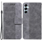 Phone Cover for Samsung Galaxy M34 5G / F34 5G , Wallet Stand PU Leather Geometry Imprinted Case