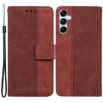 Phone Cover for Samsung Galaxy M34 5G / F34 5G , Wallet Stand PU Leather Geometry Imprinted Case