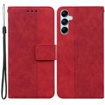 Phone Cover for Samsung Galaxy M34 5G / F34 5G , Wallet Stand PU Leather Geometry Imprinted Case