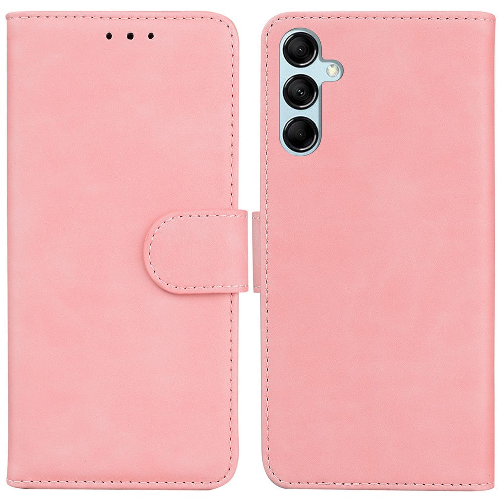 For Samsung Galaxy M34 5G / F34 5G Solid Color Wallet Phone Case PU Leather Stand Cover