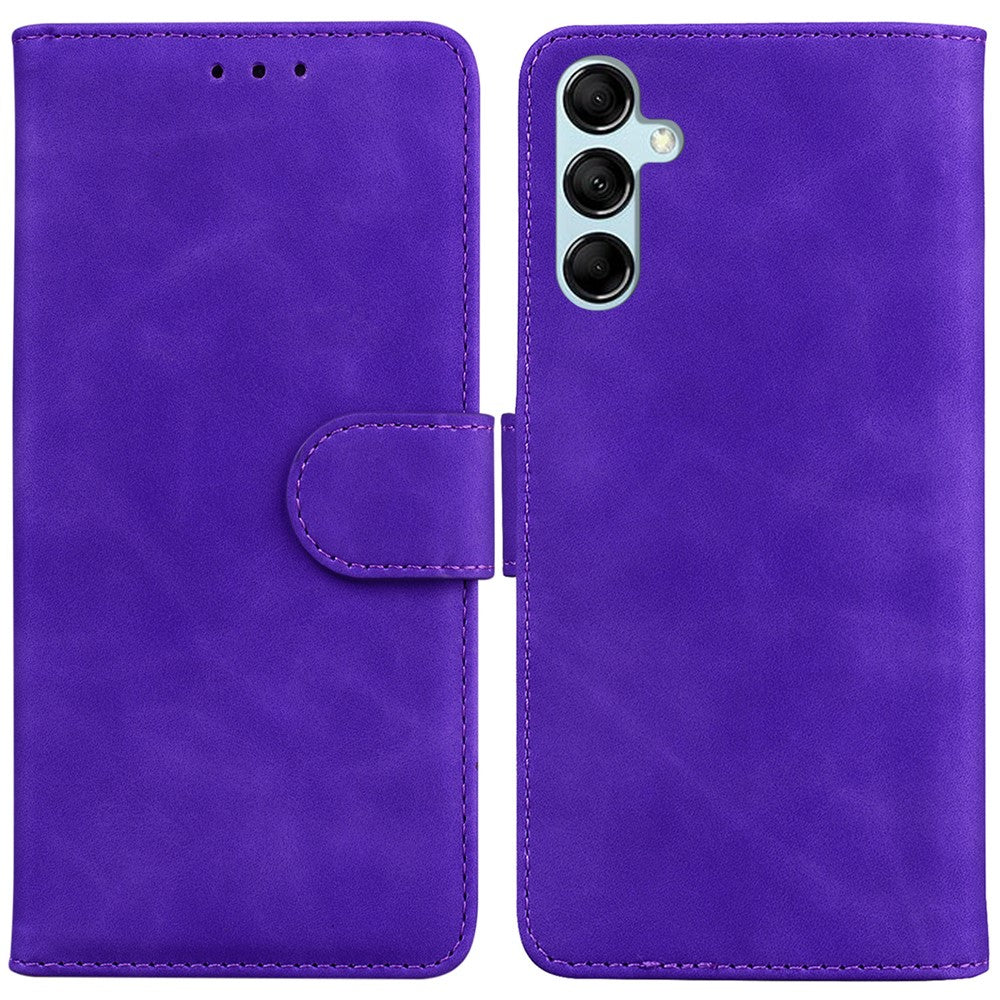 For Samsung Galaxy M34 5G / F34 5G Solid Color Wallet Phone Case PU Leather Stand Cover