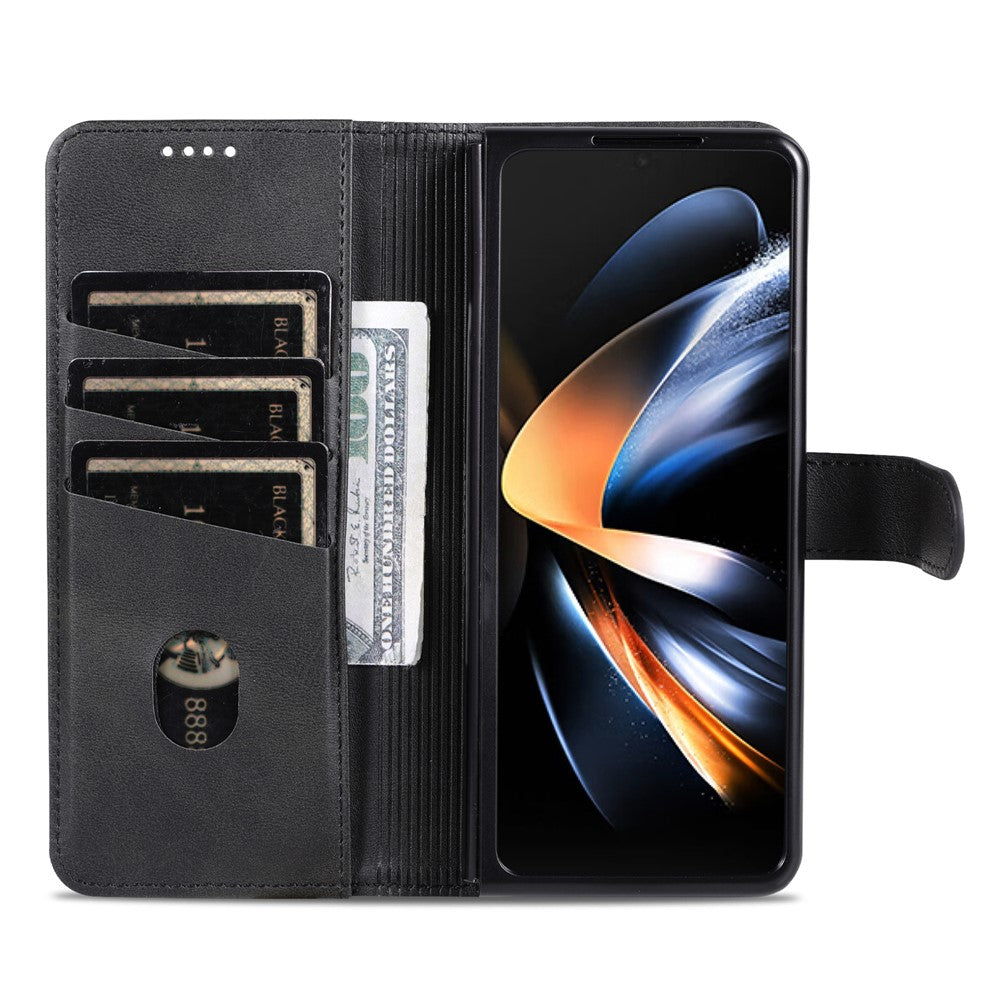AZNS For Samsung Galaxy Z Fold4 5G Case PU Leather + PC Anti-scratch Wallet Phone Cover