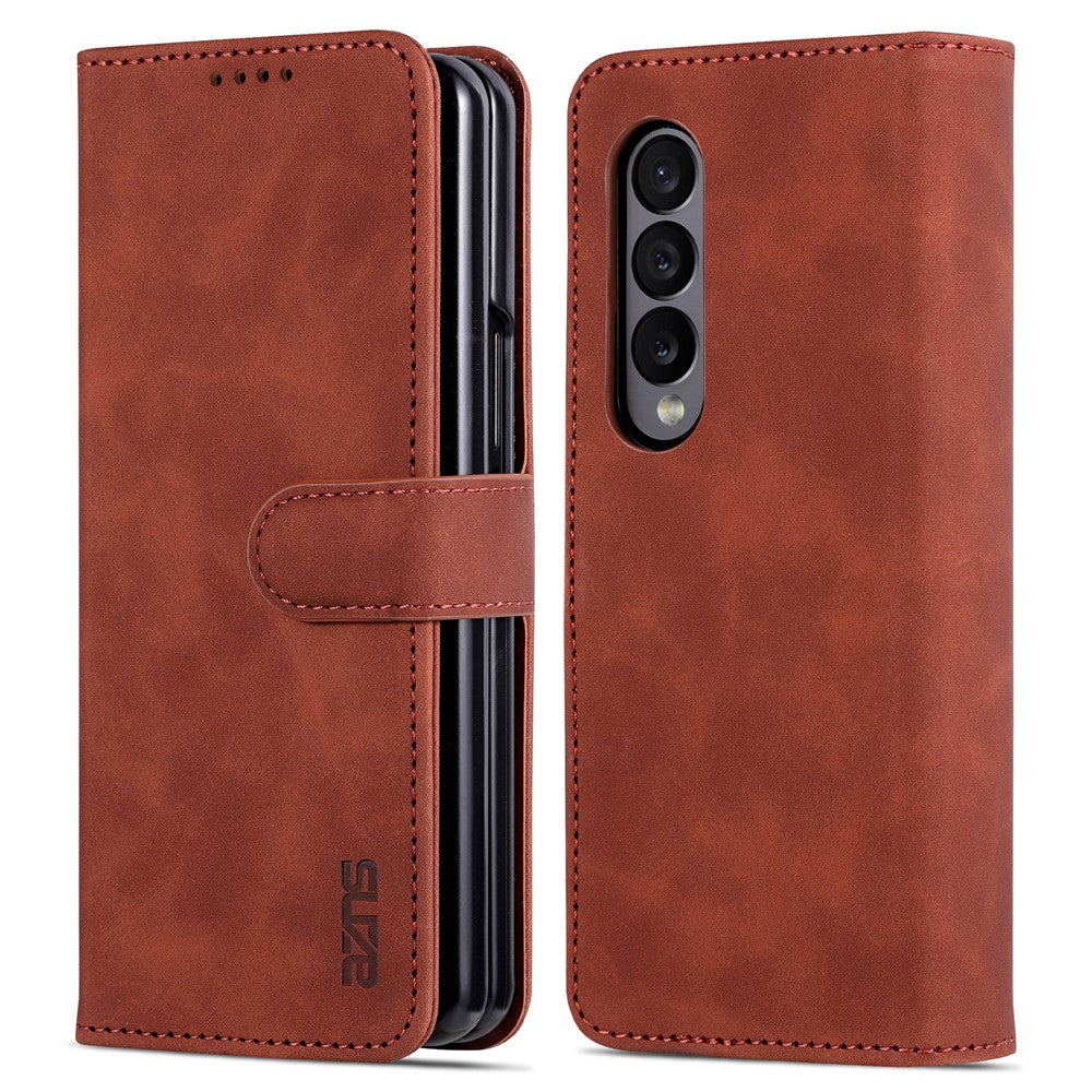 AZNS For Samsung Galaxy Z Fold4 5G Case PU Leather + PC Anti-scratch Wallet Phone Cover
