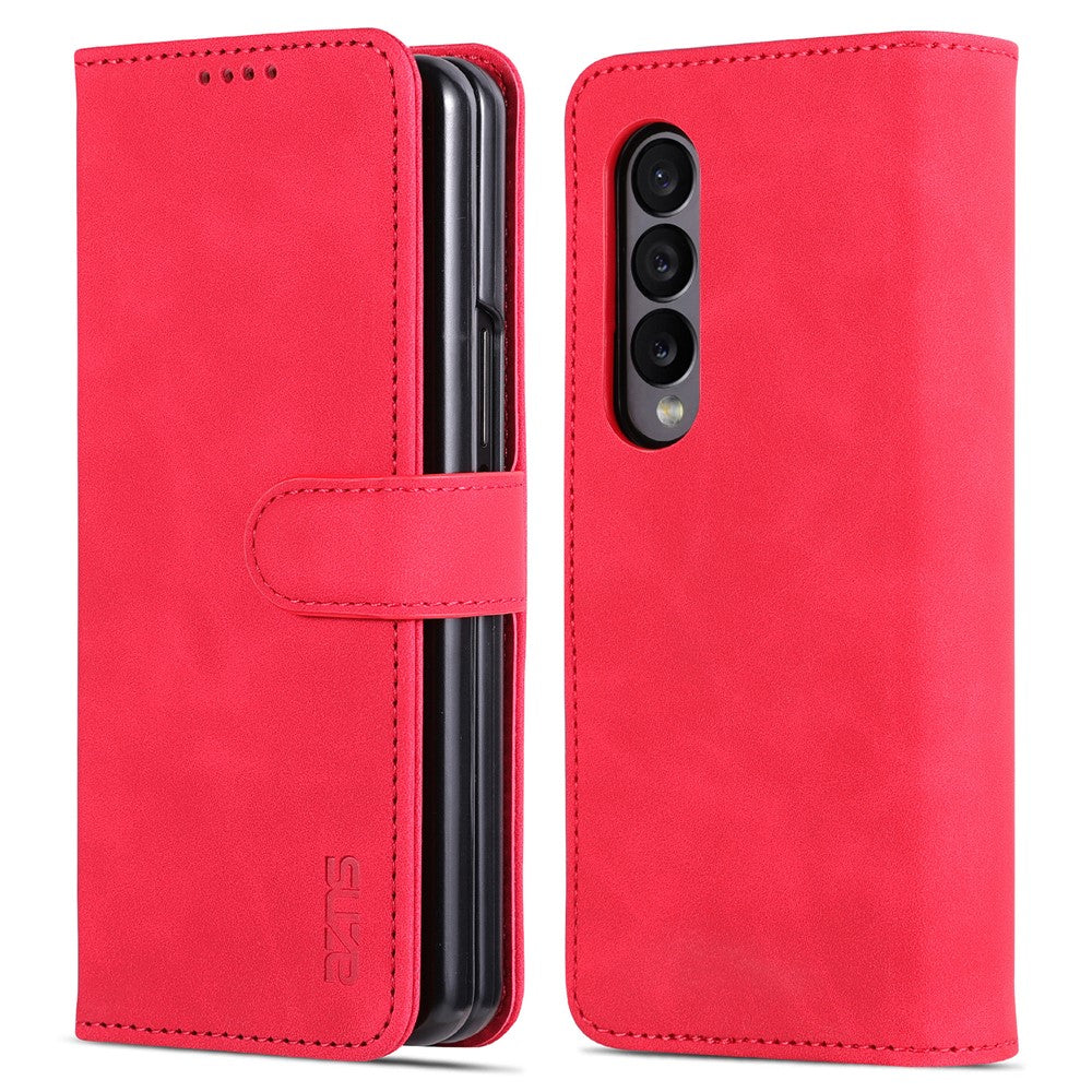 AZNS For Samsung Galaxy Z Fold4 5G Case PU Leather + PC Anti-scratch Wallet Phone Cover