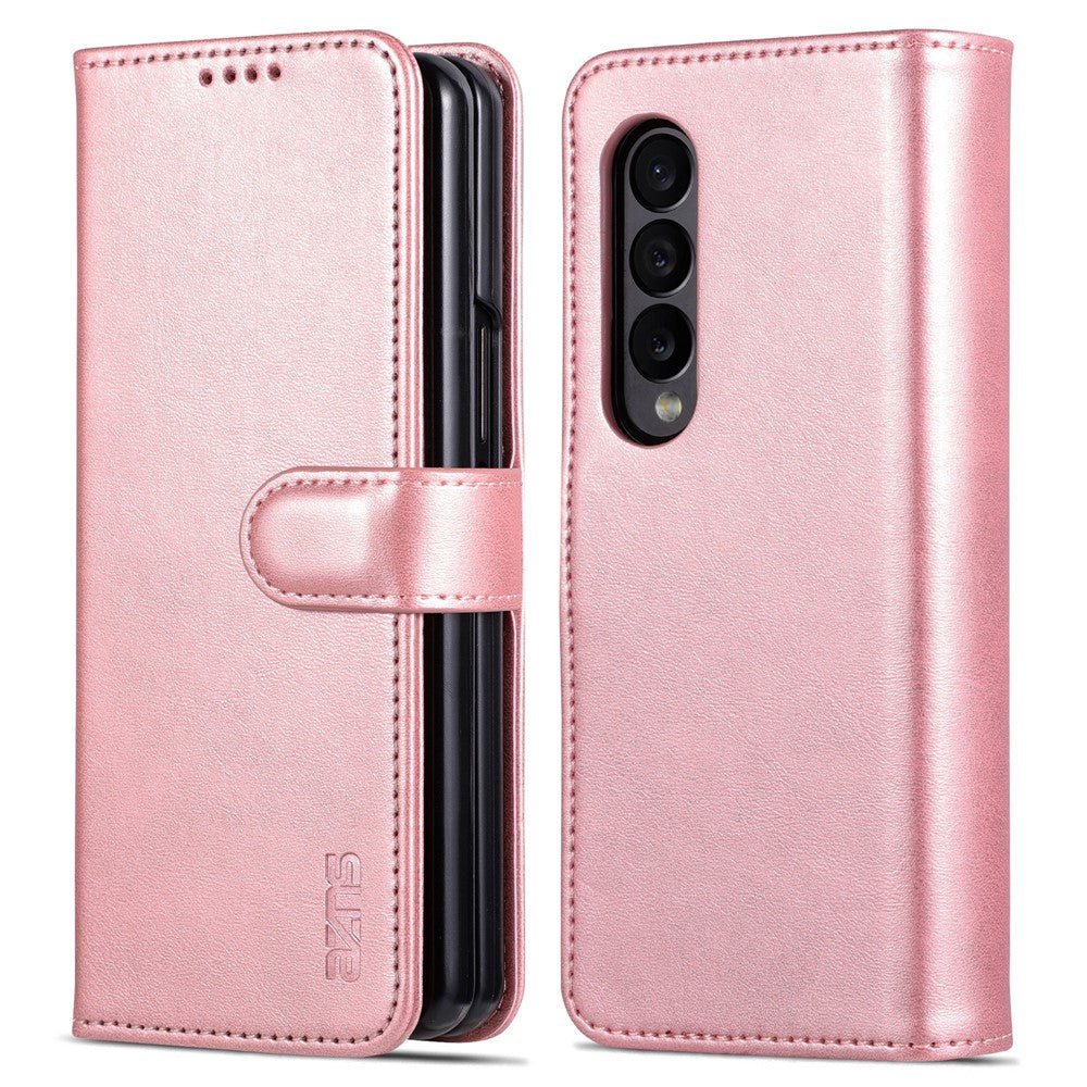 AZNS For Samsung Galaxy Z Fold4 5G Case PU Leather + PC Anti-scratch Wallet Phone Cover