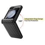For Samsung Galaxy Z Flip5 5G Case Magnetic Spring Link Hinge Phone Cover with Tempered Glass Screen Film
