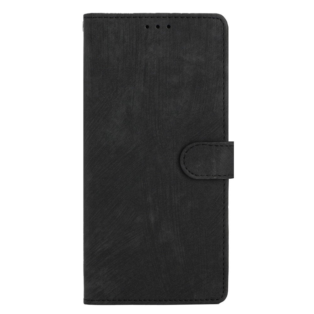 For Oppo A38 4G Case Skin-touch Leather Wallet Cover Solid Color Phone Shell