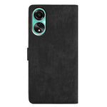For Oppo A38 4G Case Skin-touch Leather Wallet Cover Solid Color Phone Shell