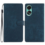 For Oppo A38 4G Case Skin-touch Leather Wallet Cover Solid Color Phone Shell