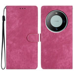 For Huawei Mate 60 Case Folio Flip Solid Color Skin-touch Phone Stand Leather Cover