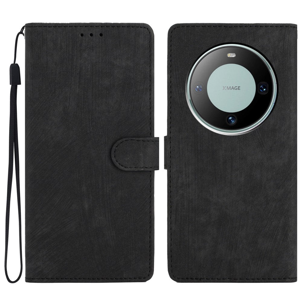For Huawei Mate 60 Pro Case Skin-touch Leather Cover Solid Color Phone Shell