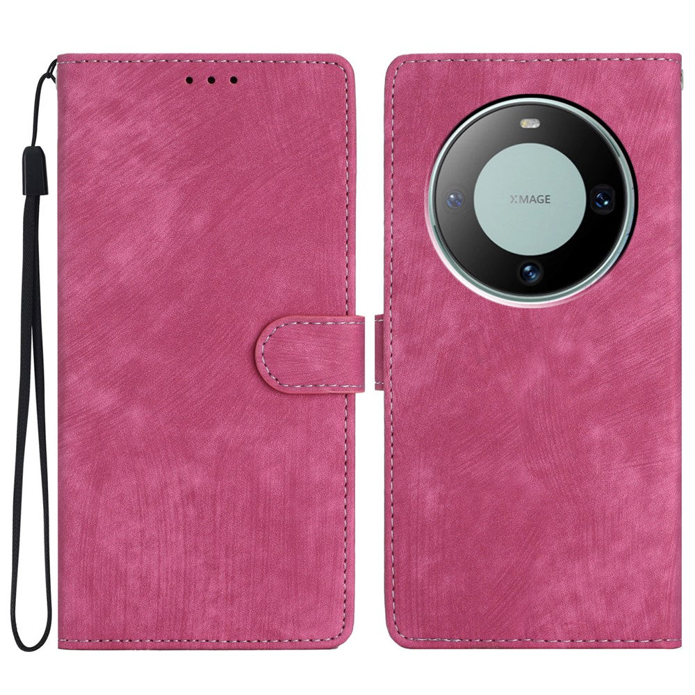 For Huawei Mate 60 Pro Case Skin-touch Leather Cover Solid Color Phone Shell