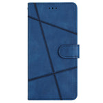 For Oppo A38 4G Imprinted Lines Leather Phone Case Wallet Stand Crazy Horse Texture Cover