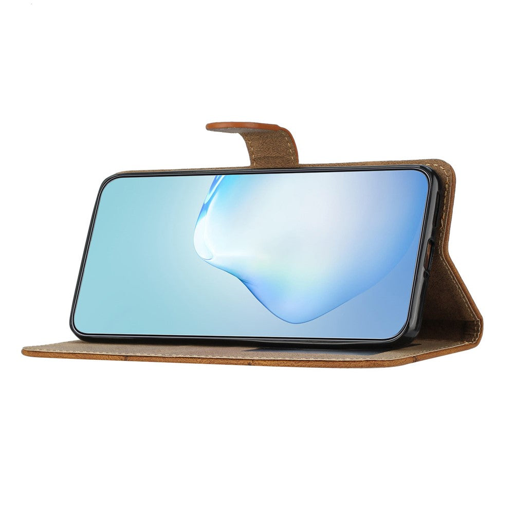 For Huawei Mate 60 Pro Crazy Horse Texture PU Leather Wallet Stand Case Imprinted Lines Phone Cover