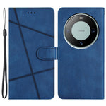 For Huawei Mate 60 Pro Crazy Horse Texture PU Leather Wallet Stand Case Imprinted Lines Phone Cover