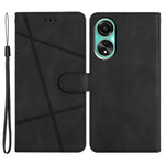 For Oppo A78 4G Wallet Phone Case Stand PU Leather Crazy Horse Texture Imprinted Lines Cover