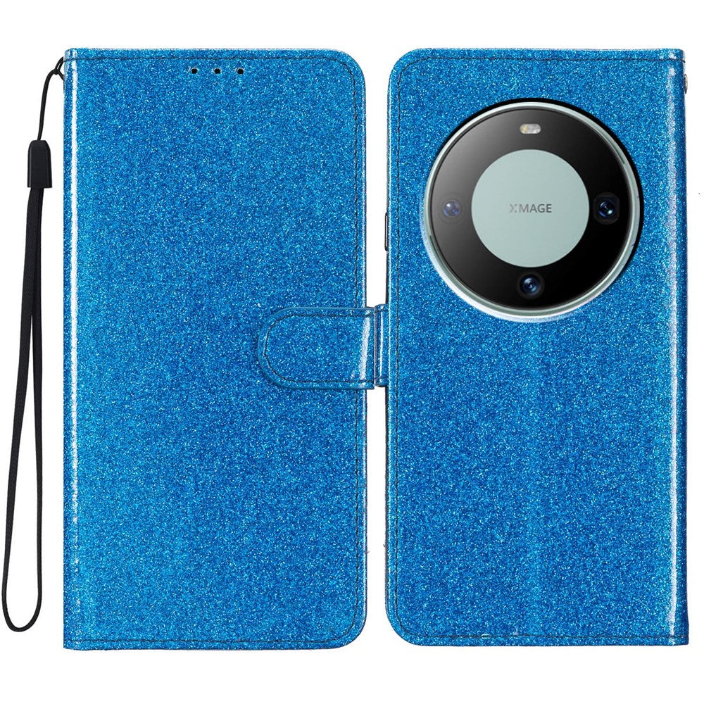 For Huawei Mate 60 Glitter PU Leather Case Anti-scratch Wallet Stand Phone Cover