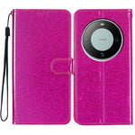 For Huawei Mate 60 Pro Glittery PU Leather Phone Case Anti-fall Wallet Stand Cover