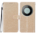 For Huawei Mate 60 Pro Glittery PU Leather Phone Case Anti-fall Wallet Stand Cover