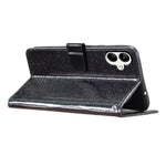 Til Samsung Galaxy A05 4G Glittery PU-læderpung Telefoncover Stødsikkert Flip Stand-cover