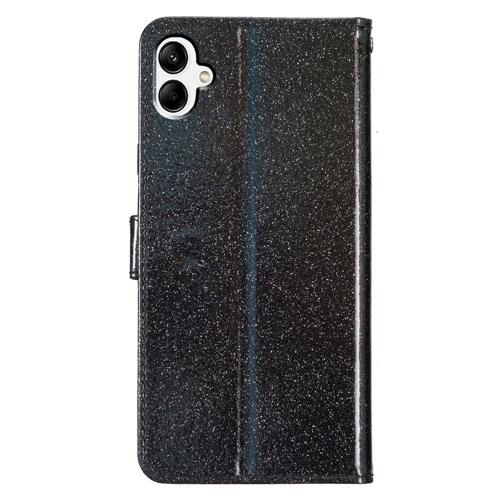 Til Samsung Galaxy A05 4G Glittery PU-læderpung Telefoncover Stødsikkert Flip Stand-cover