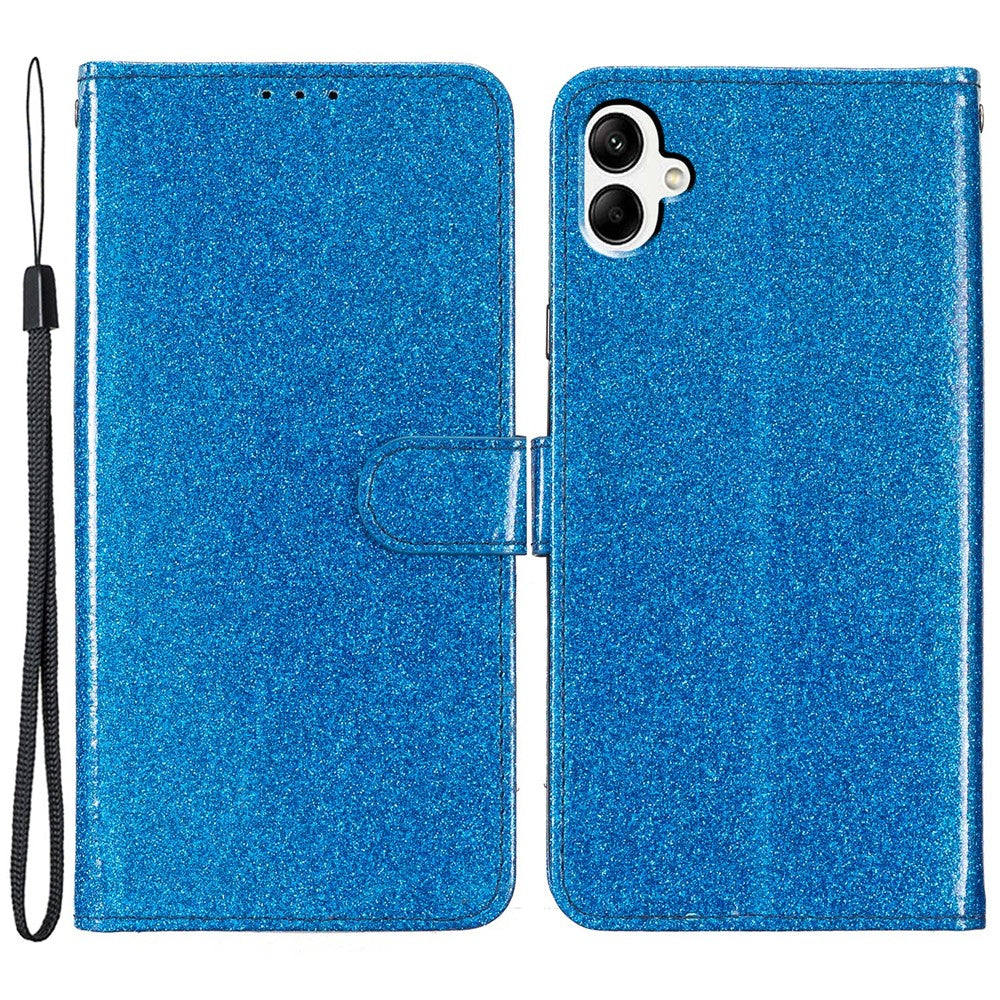 Til Samsung Galaxy A05 4G Glittery PU-læderpung Telefoncover Stødsikkert Flip Stand-cover