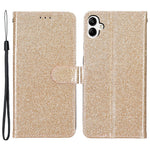 Til Samsung Galaxy A05 4G Glittery PU-læderpung Telefoncover Stødsikkert Flip Stand-cover