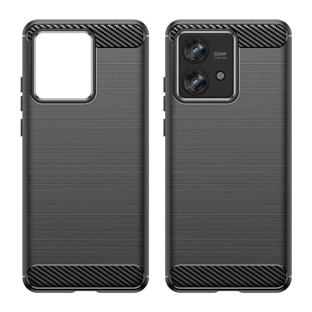 TPU Telefoncover til Motorola Edge 40 Neo 5G Etui Kulfiber Tekstur Cover