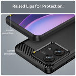 TPU Telefoncover til Motorola Edge 40 Neo 5G Etui Kulfiber Tekstur Cover