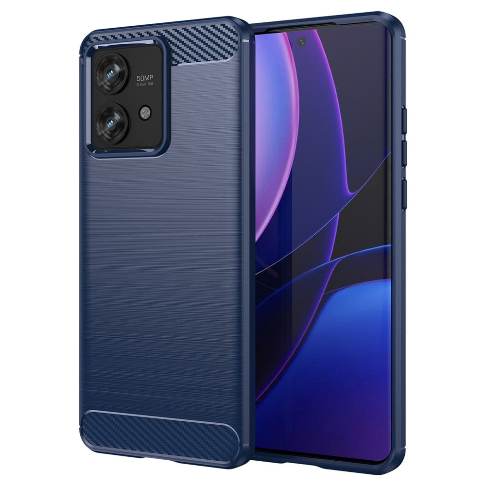TPU Telefoncover til Motorola Edge 40 Neo 5G Etui Kulfiber Tekstur Cover
