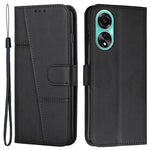 Shockproof Phone Cover for Oppo A78 4G Case Calf Texture Wallet PU Leather Stand Cell Phone Shell