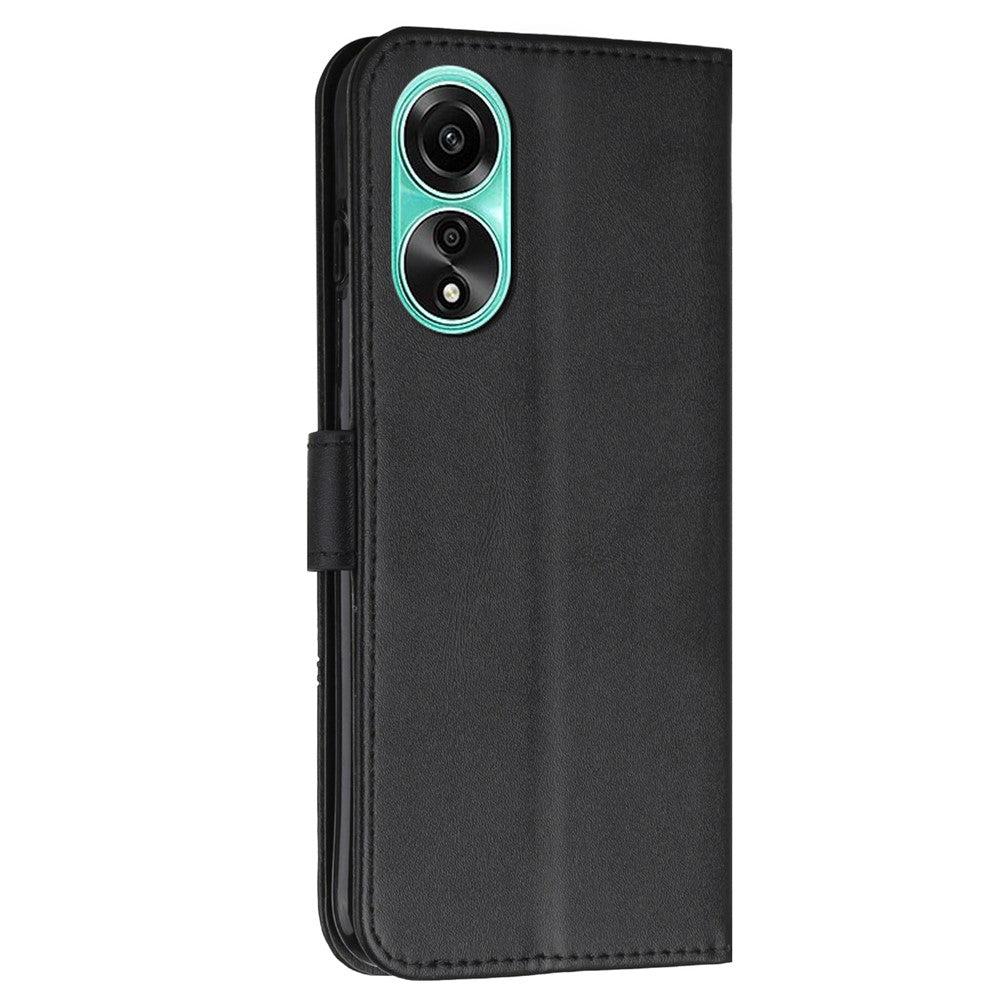 Shockproof Phone Cover for Oppo A78 4G Case Calf Texture Wallet PU Leather Stand Cell Phone Shell