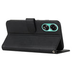 Shockproof Phone Cover for Oppo A78 4G Case Calf Texture Wallet PU Leather Stand Cell Phone Shell