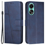 Shockproof Phone Cover for Oppo A78 4G Case Calf Texture Wallet PU Leather Stand Cell Phone Shell