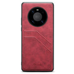 DENIOR For Huawei Mate 60 Pro / 60 Pro+ Case Dual Card Slots PU Leather+TPU+PC Phone Cover
