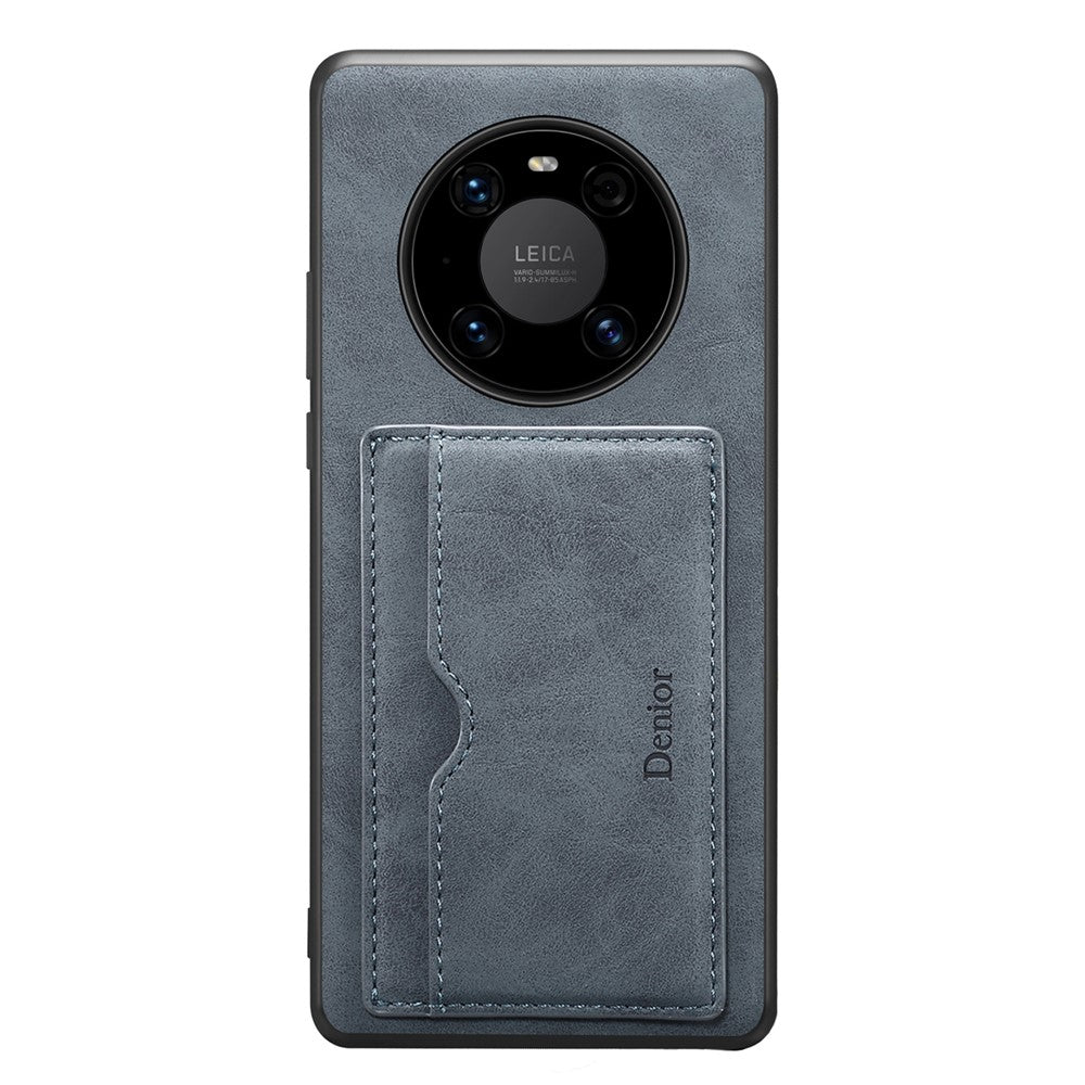 DENIOR For Huawei Mate 60 Pro / 60 Pro+ Case Card Holder PU Leather+TPU+PC Phone Cover