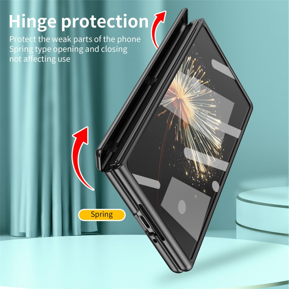 For Xiaomi Mix Fold 3 5G Case Kickstand PC Electroplating Phone Cover with Screen Film + Lens Film