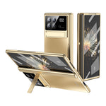 For Xiaomi Mix Fold 3 5G Case Kickstand PC Electroplating Phone Cover with Screen Film + Lens Film