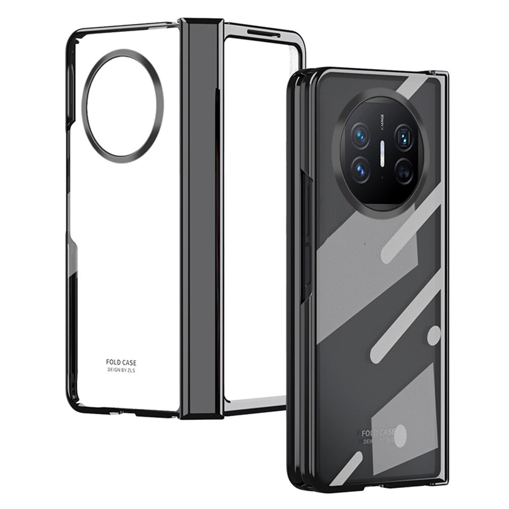 For Huawei Mate X5 Case Hard PC Electroplated Phone Cover with Tempered Glass Film
