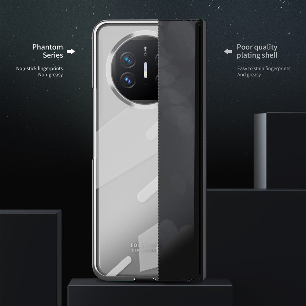 For Huawei Mate X5 Case Hard PC Electroplated Phone Cover with Tempered Glass Film