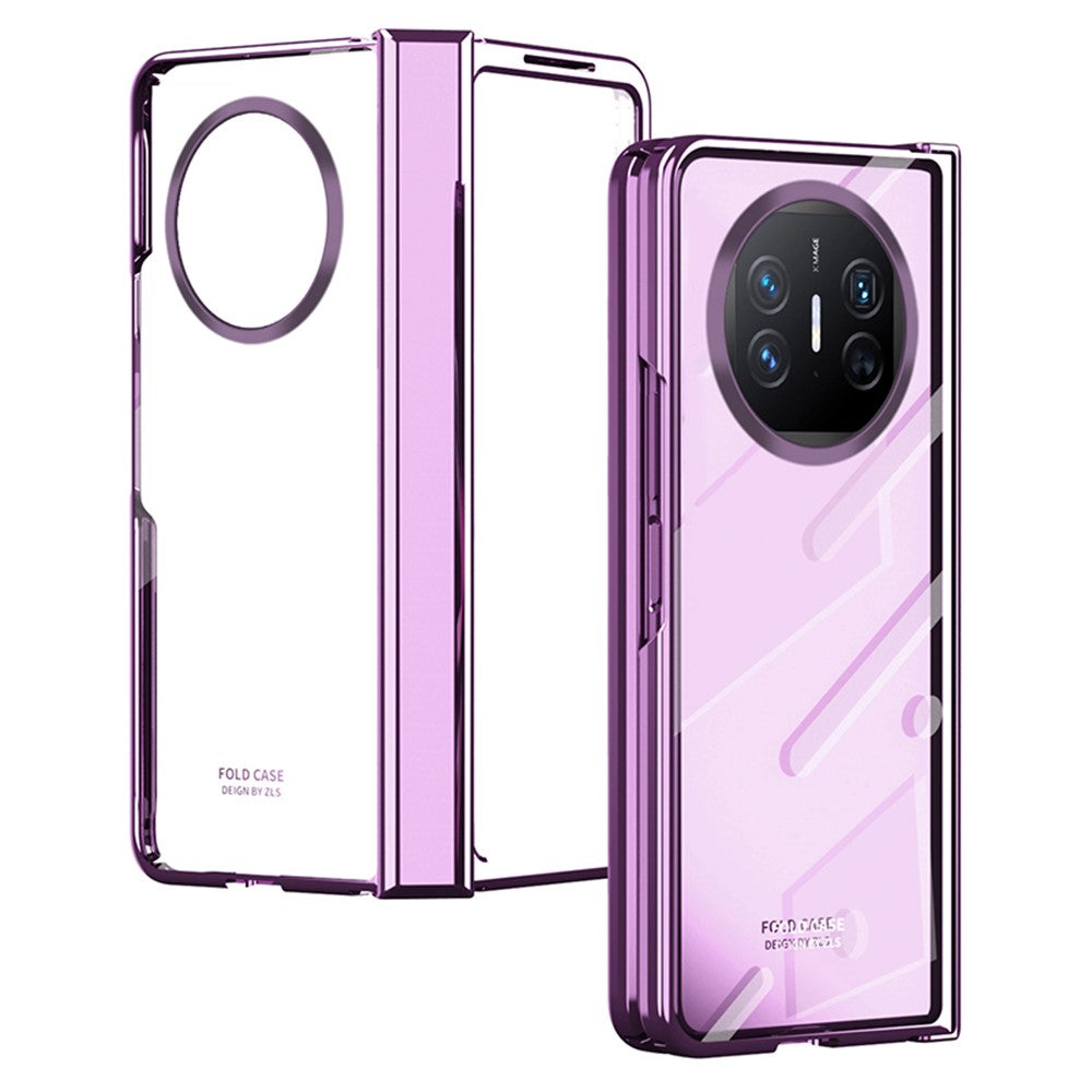For Huawei Mate X5 Case Hard PC Electroplated Phone Cover with Tempered Glass Film