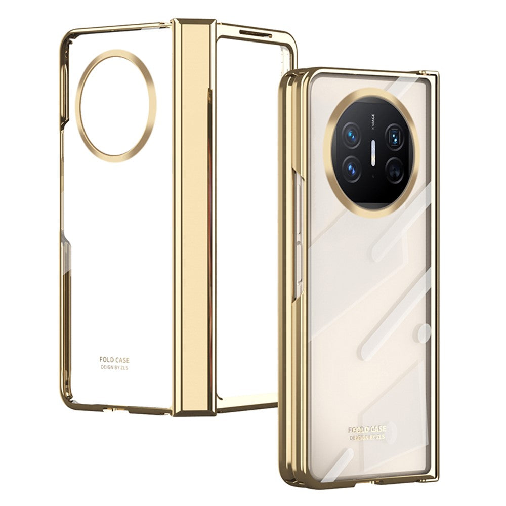 For Huawei Mate X5 Case Hard PC Electroplated Phone Cover with Tempered Glass Film