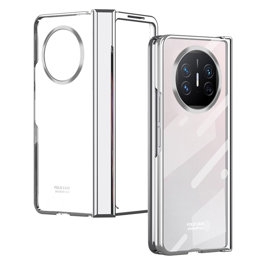 For Huawei Mate X5 Case Hard PC Electroplated Phone Cover with Tempered Glass Film